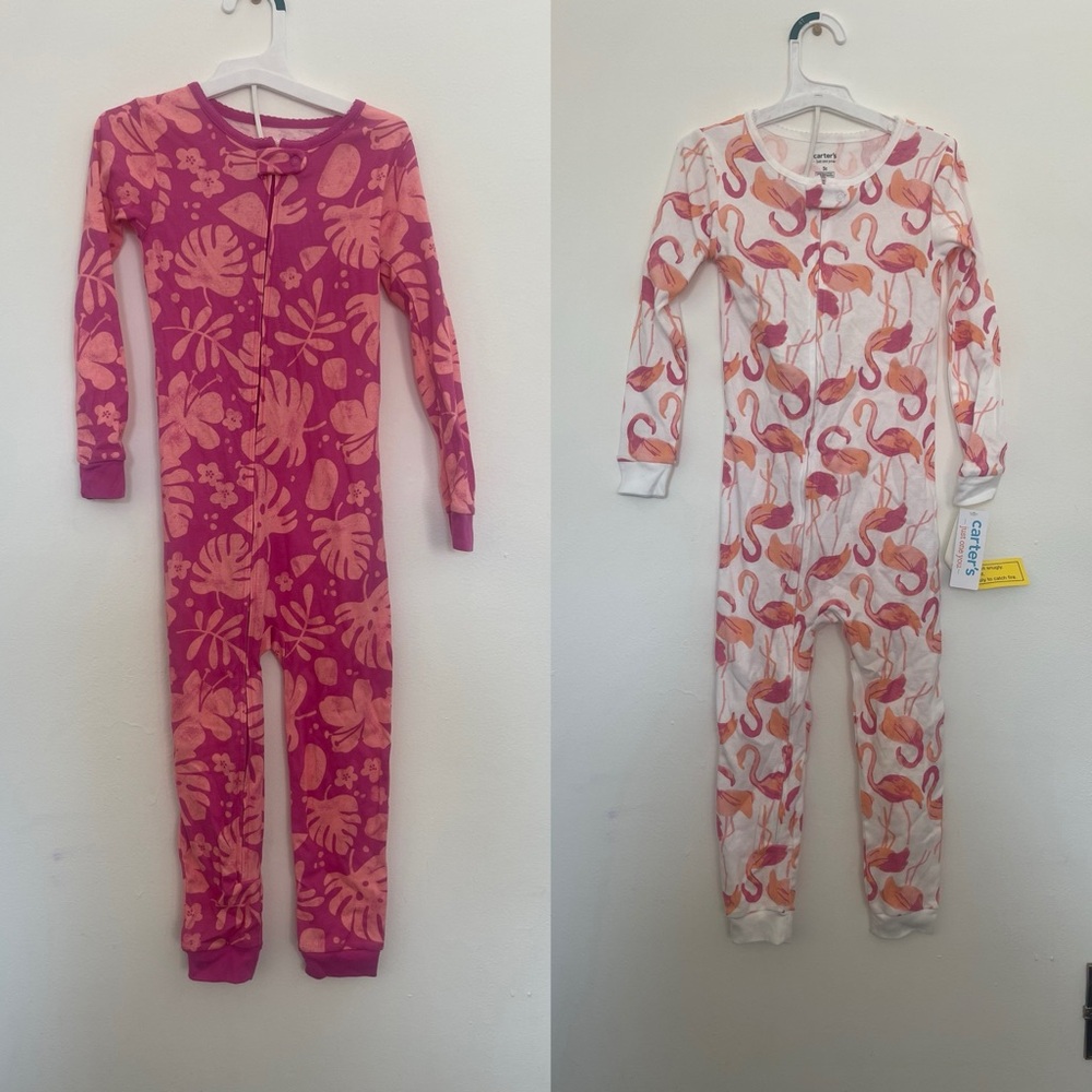 Carter's Kids One Pieces - Pink and White